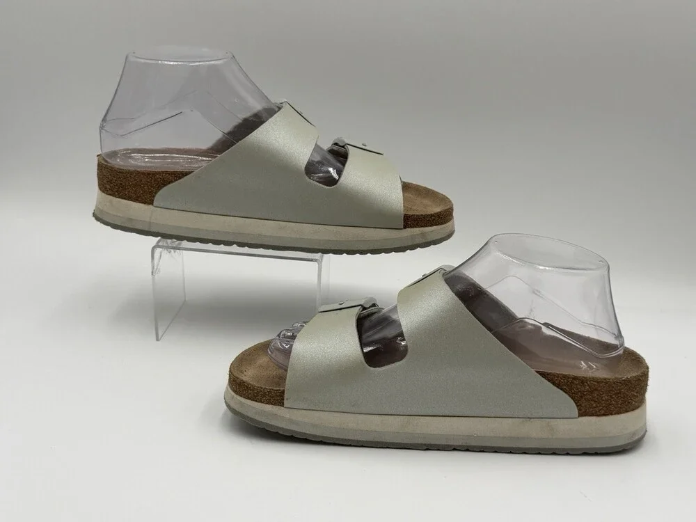 Papillio by Birkenstock Arizona Women’s Size 8/39 white platform sandals